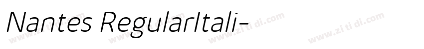 Nantes RegularItali字体转换